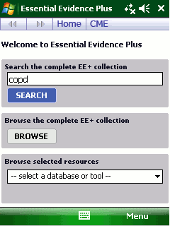 PocketPC Search Screen